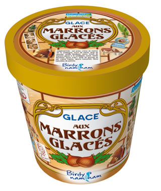 Glace aux marrons glacés